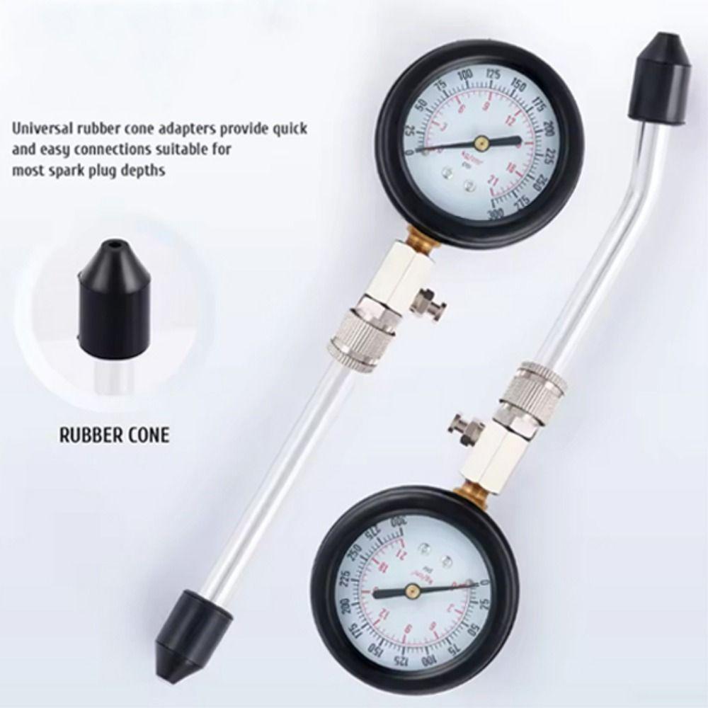 0-300 PSI Automotive Cylinder Tester Kit Professional Pressure Gauge Tester  Automotive Repair