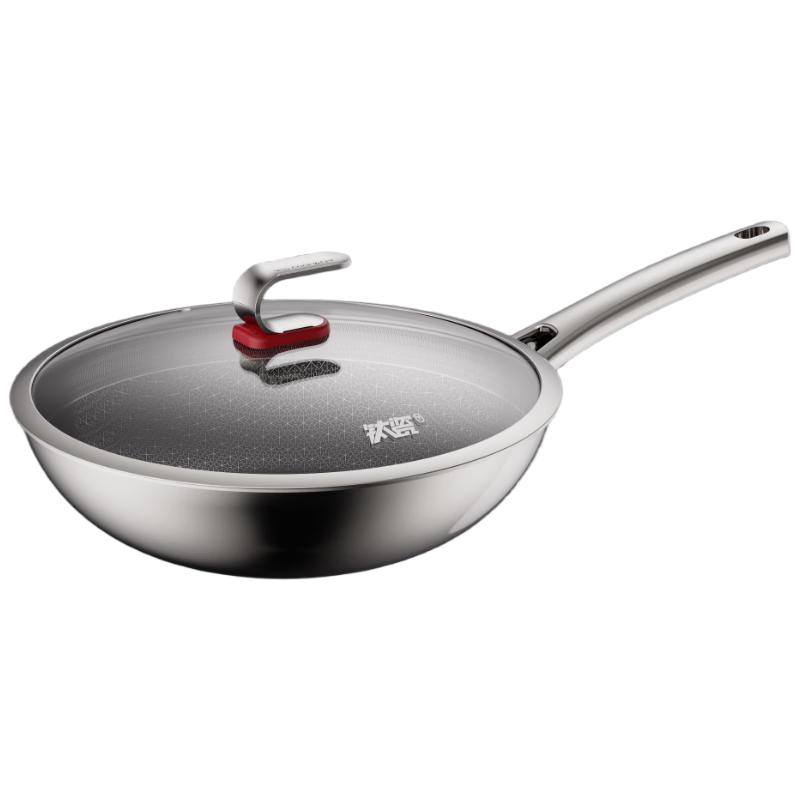 ASD Titanium Ceramic 316 Stainless Steel Non-stick Wok