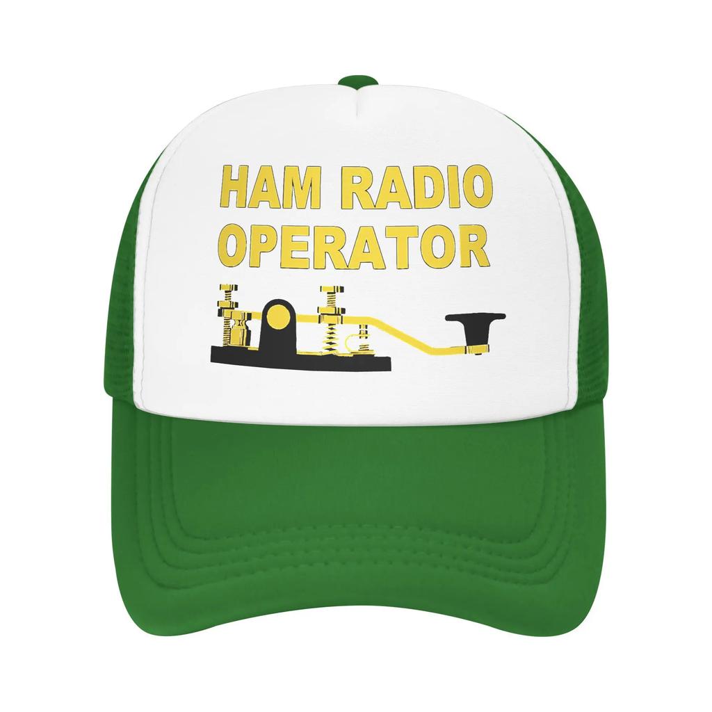 Ham Radio Operator Trucker Hat For Man Woman Summer Outdoor Mesh Side Hats Caps Adjustable Fit For Casual Headwear