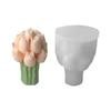 Silicone Candle Mold Craft Mould Tulips Bouquets Shape Flower Statue Moulds Silicone Clay Moulds for Hand-Making Candle