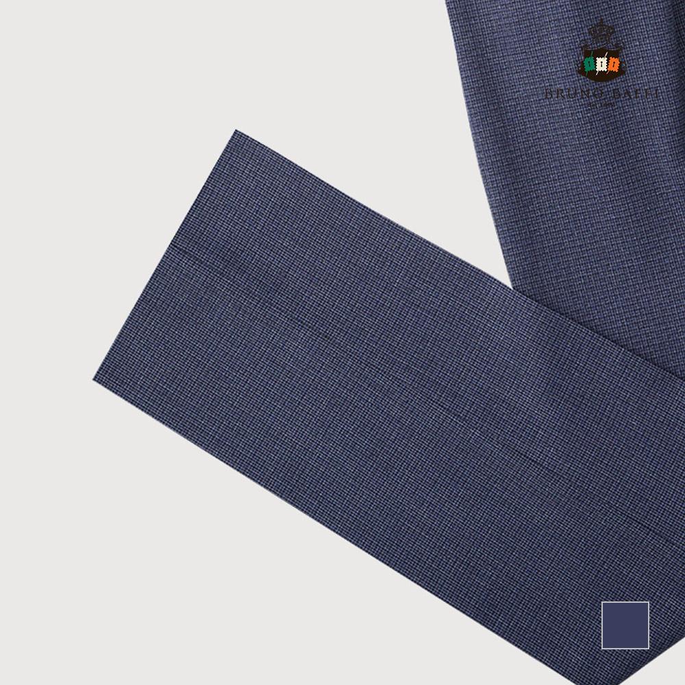 BRUNOBAFFI Textured Blue Slim Fit Suit Pants_Mangbxs2111