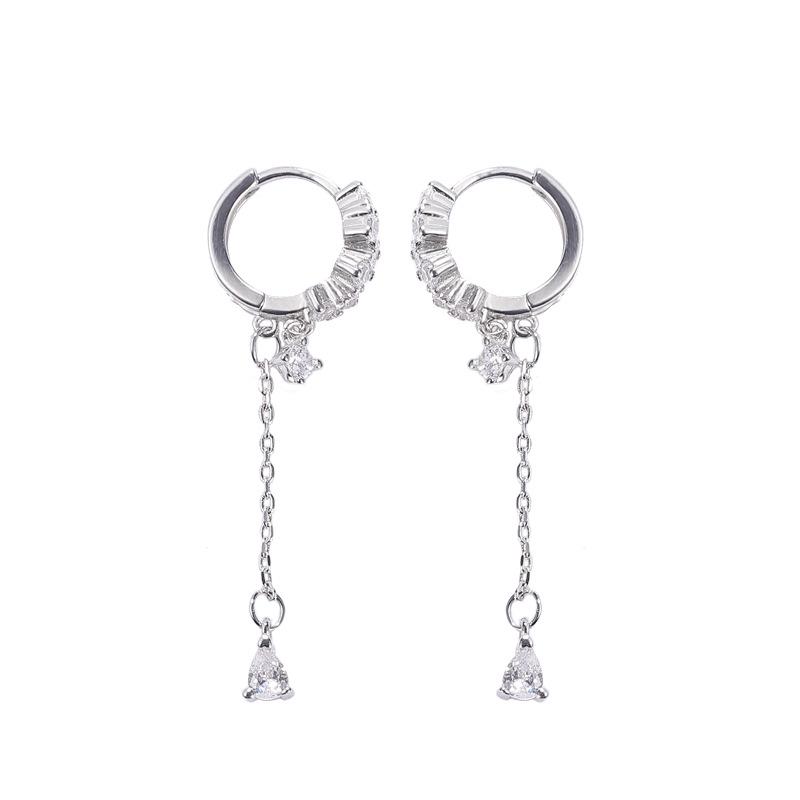Exquisite 2023 Diamant-Quastenohrringe für Damen - Kleine Ohrringe im Nischendesign