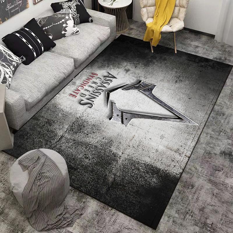 Assassin's Creed Inspired Rug with Iconic Logo Design Suitable for Use As an Anti-slip Game Mat for Living Room and Bedroom Sofas