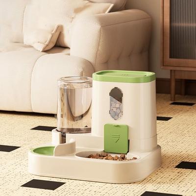 Integrated Automatic Cat Water Feeder Large Capacity Dry Wet Separation 2 In 1 Cat Food Dispenser Detachable with Water Fountain