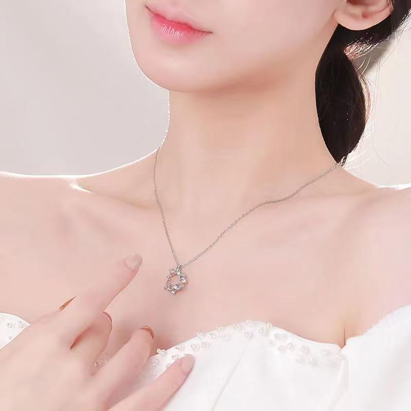 The Little Prince & Rose Women's Luxury Planet Necklace - Niche Qixi Gift for Girlfriend's Birthday