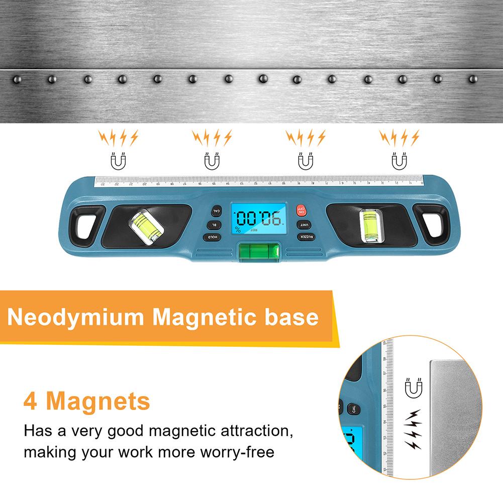 Digital Level Inclinometer Horizontal Scale Ruler Angle Finder Bubble Level Electric Level Protractor Measurement 285x59x19mm