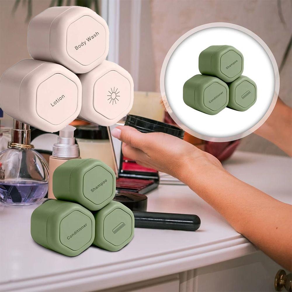 3Pcs Empty Sample Jars Cosmetic Containers Cases  for Face Cream Sunscreen Organizer