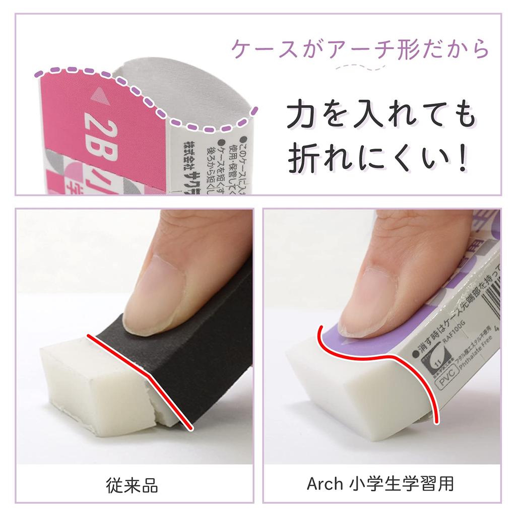 Sakura Arch Eraser for Elementary School 5 Cray-Pas Students, Blue, Pieces, RAF100G-BL(5)