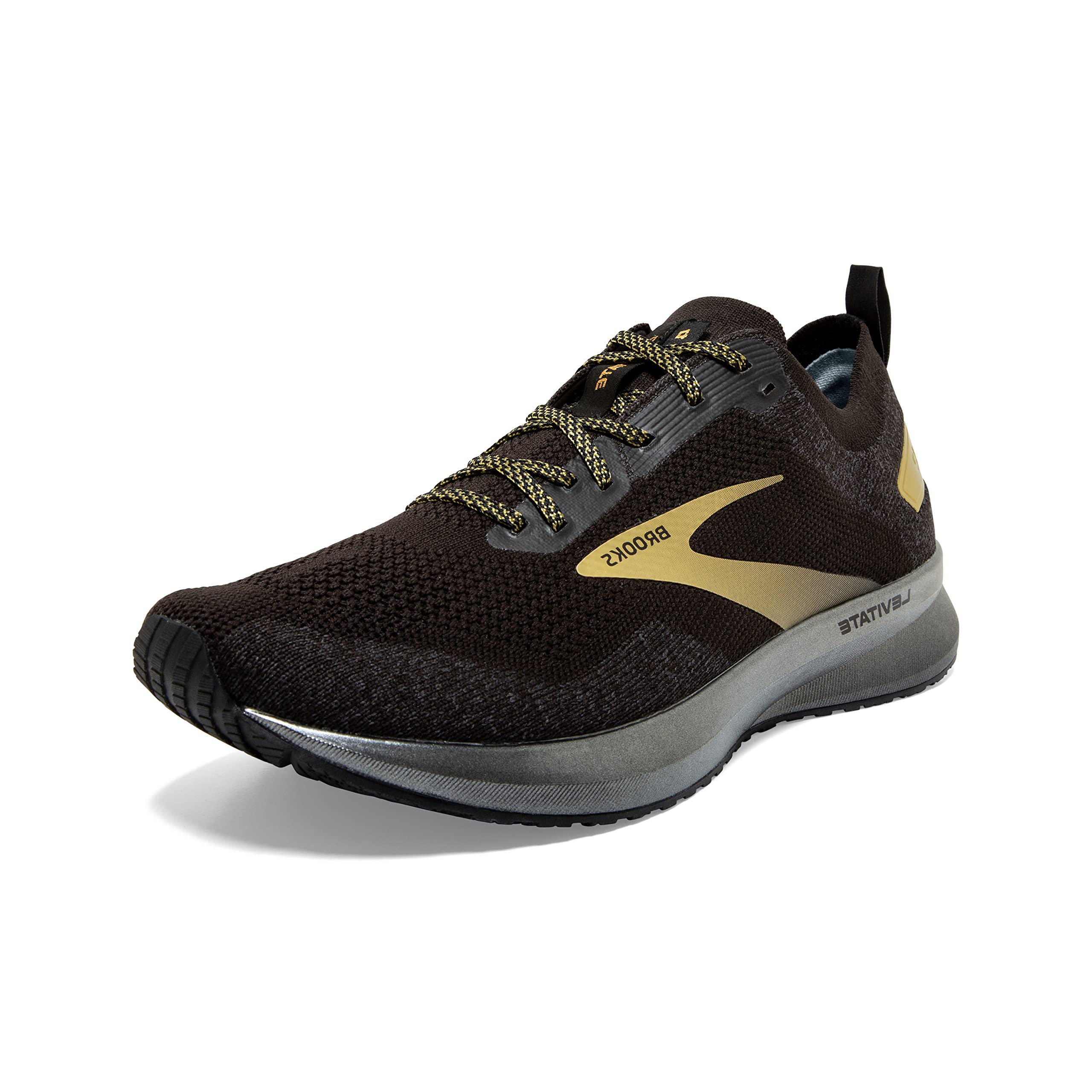 

Кроссовки мужские Brooks Ghost 15 Neutral Running 10, черные/золотые,
