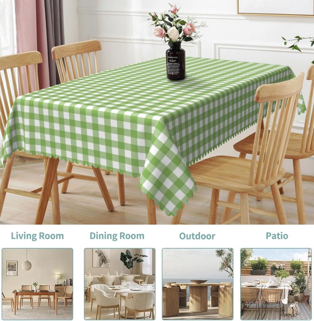 Weißgold Weihnachts-Tischdecke Schneeflocke Rentier Weihnachtsbaum Muster Wasserdichte Tischabdeckung Feiertagsessen Festliche Tischdeko