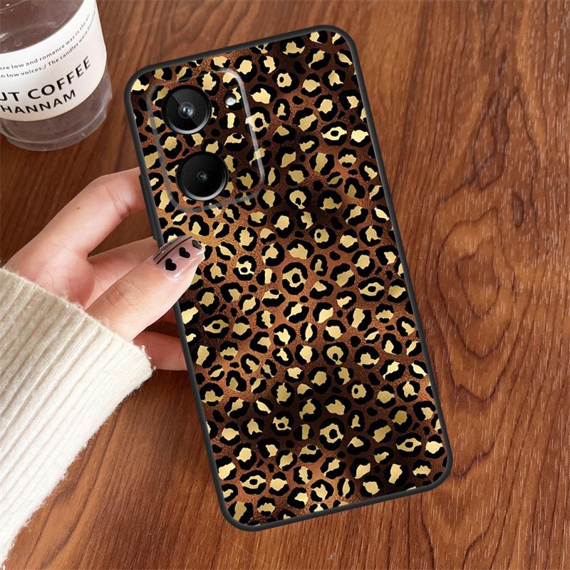 Coque Luxe Léopard Pour Realme 10 11 12 13 14 15 Pro Plus C65 C71 C75 C55 C63 C61 C53 C67 C35 GT6 GT7 Pro