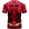 Red Plume Mens 3D Digital Printing Short Sleeve T-Shirt Outdoor Running Yoga Fitness Tight Shirt for Men