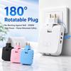Prelungitor priză multiplă rotativ la 180 de grade 2500W Putere mare Carcasă ignifugă Pentru uz casnic, de birou, de călătorie