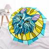 1pc Stained Glass Lion Head Design Automatic Folding Umbrella - Portable 3-Fold Design, 8-Rib Iron Frame Outdoor Umbrella, Ideal Gift for Fans, Travel