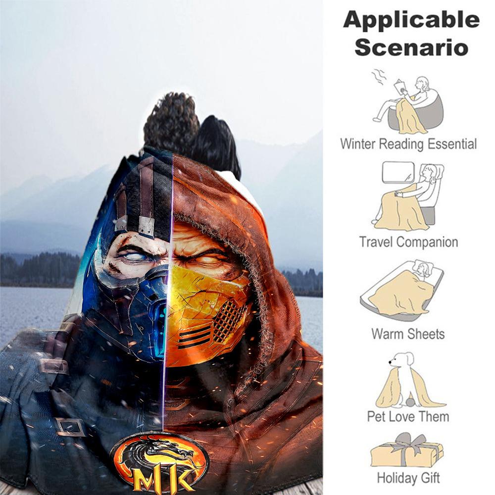 1PC Mortal Kombat Outdoor Blanket Lightweight Flannel, Soft & Warm, All-Season, Outdoor, Camping, Living Room, Office, L1106085