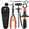 Fishing Tool Kit: Pliers, Hook & Fish Lip Remover with Non-Slip, Wear-Resistant Rubber Handle