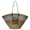 Anagram Basket Geometric Pattern Detail Drawstring Closure Palm Leaf Patchwork Calfskin Tote Shopping Bag Shoulder Handbag Large A223F04X31-1018