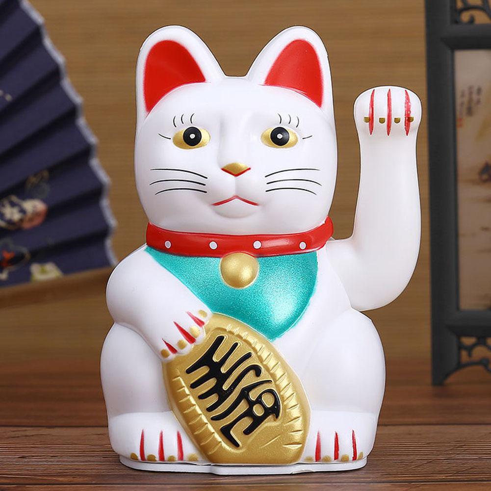 Rifeng Electric Waving Lucky Cat 6 Inch Ideal for New Store Opening High Quality Plastic Wealth and Treasure Indication Cat