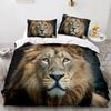 Animal Lion Bedding Set Cool Animal Bed Linen Home Decor Single Double Twin Size For Boys Girls Boys Adults Lion Duvet Cover Set