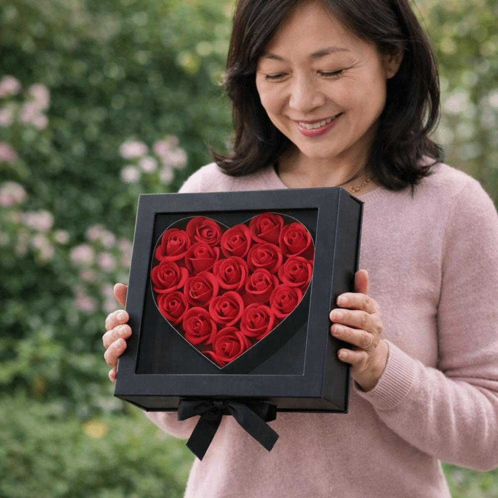 Fillable Mother's Day Gift Box Elegant Flower Display Box Floral Packaging Box Wedding Anniversary