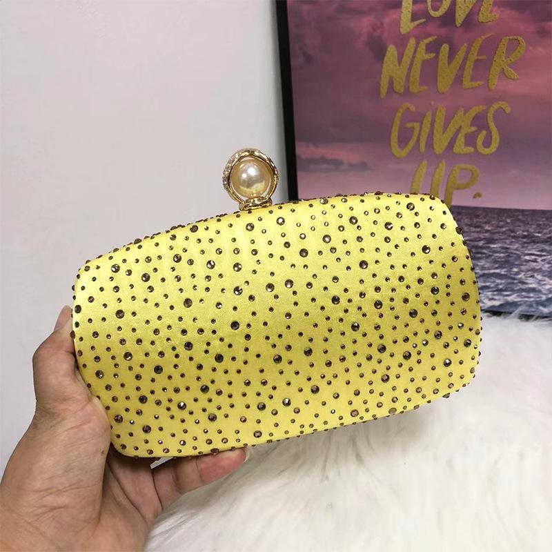 Small Handbag High Luxury Hot Diamond Banquet Handbag Celebrity Women s Dress Ladies Dinner Handbag золотой