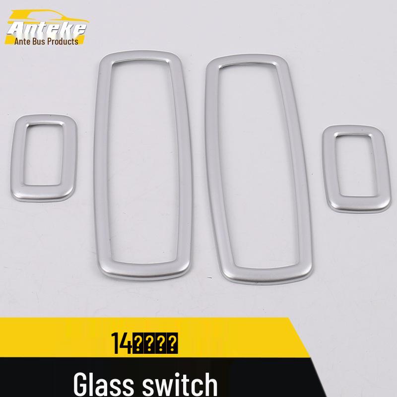 Fits 14 Cherokee Models: Glass Switch Decorative Frame for Car Door Window Armrest Lift Button