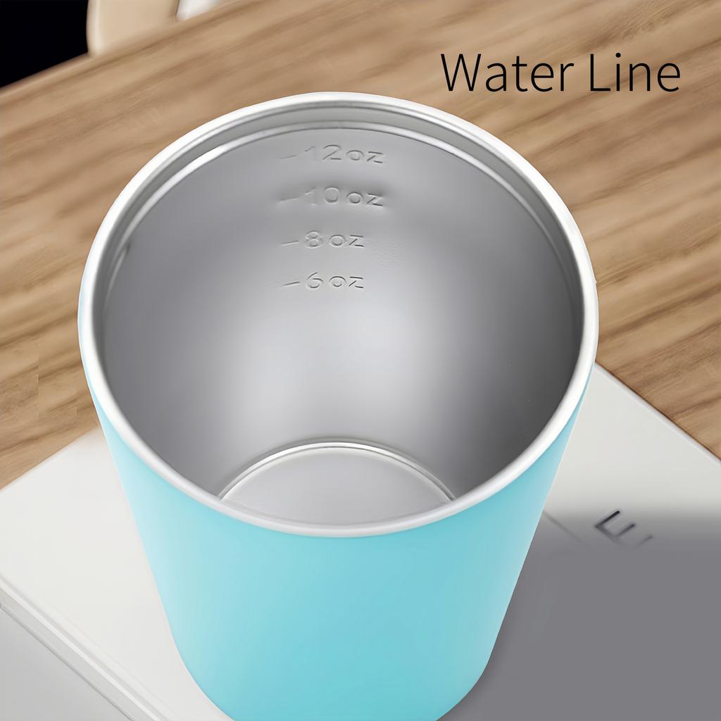 350ml/12oz Double Stainless Steel 304 Coffee Thermos Mug Leak-Proof Non-Slip Car Vacuum Flask Travel Thermal Cup Water Bottle