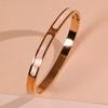 Bracelet with Three Diamonds and White Mother-of-pearl Shell, Simple Stainless Steel Versatile Fashion Style Bracelet for Women