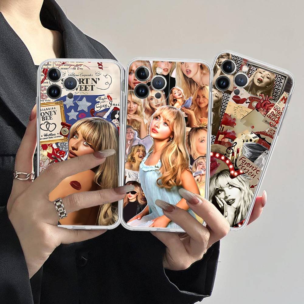 Custodia per telefono Singer S-Sabrina C-Carpenter Adatta per iPhone 16 15 Promax iPhone 14 11 12 High End 13 Pro Silicone