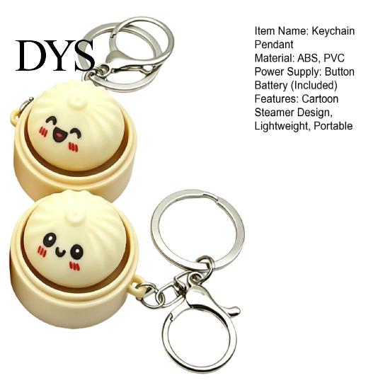 Cartoon Keychain 1/2Pcs Pendant, Silicone Stress Relief Toy with Bright Light, Gift Steamer Design Portable Vent for Kids Adults Fidget