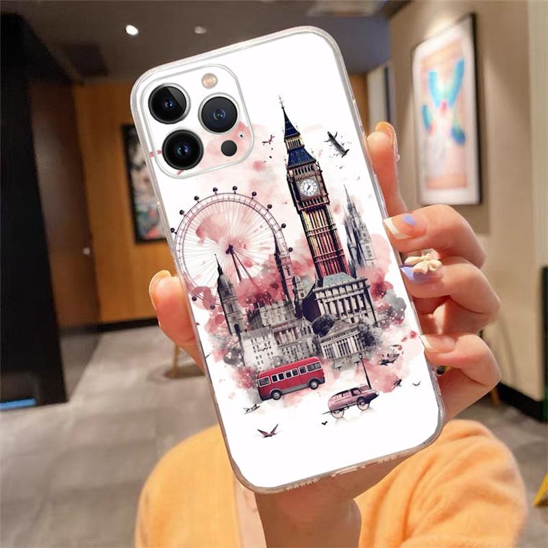 London aesthetics Phone Case Carcasa Funda For iPhone 17 Pro Max Air 16 15 14 13 Pro Max 15 16 Pro 15Plus Case