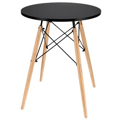 Modern Scandinavian Black Round Table For Living Room Dining Room Kitchen