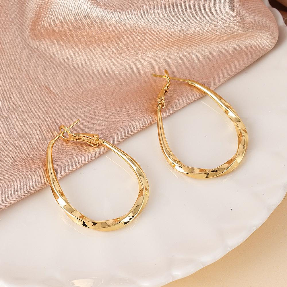 High-End Water Drop Hoop Earrings: 925 Sterling Silver, Light Luxury, Versatile Design for Women