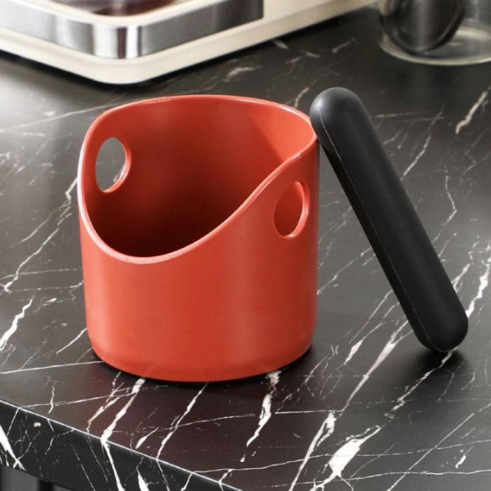 Creative Espresso Knock Box Splash-proof 500ml Coffee Grounds Storage Bucket Anti-slip Plastic Coffee Grounds Bin Household