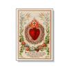 Sacred Heart of Jesus Canvas Painting Mary Sacred Heart Art Poster Print Wall Art Picture for Living Room Home Decor Frameless