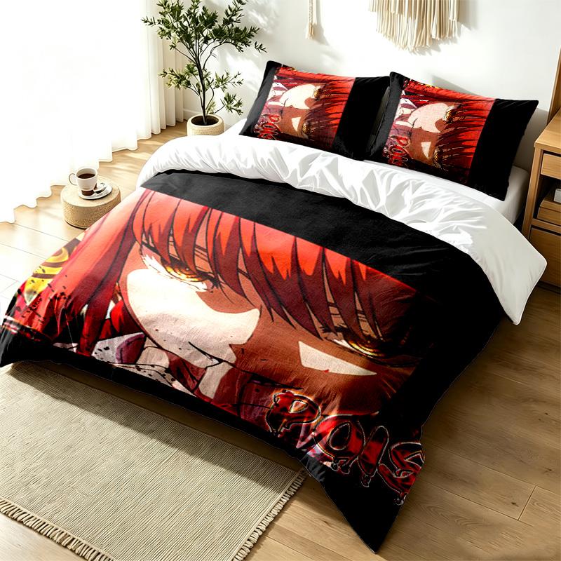Chainsaw Man 3pc Duvet Cover Set Simple Modern Bedding Set Wrinkle Resistant Soft Fabric All Season Use a perfect gift