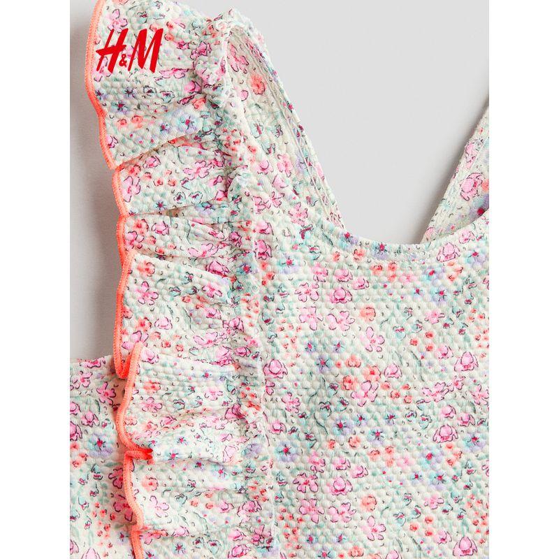 HM Children's Clothing Baby Girl Swimsuit 2025 Summer New Arrival Cute round Neck One-Piece Swimsuit 1270554