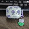Purple Tulip Heart Pattern TPU Earphone Box Is Suitable for the New AirPods Pro1 Lightweight and Durable Protection