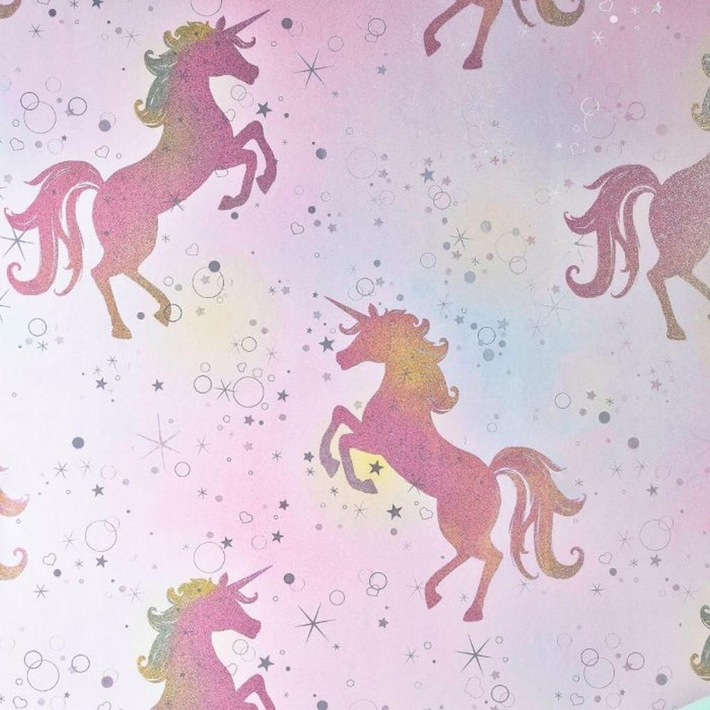 Carta da Parati Unicorno Corona Sfolgorante
