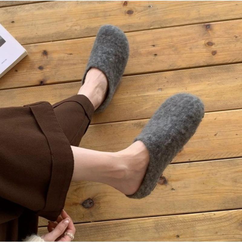 Fashion Winter 2026 Fashion Women's Shoes Comfortable Plush Velvet Warm Slippers Home Non-slip Lightweight Soft-soled Indoor slippers