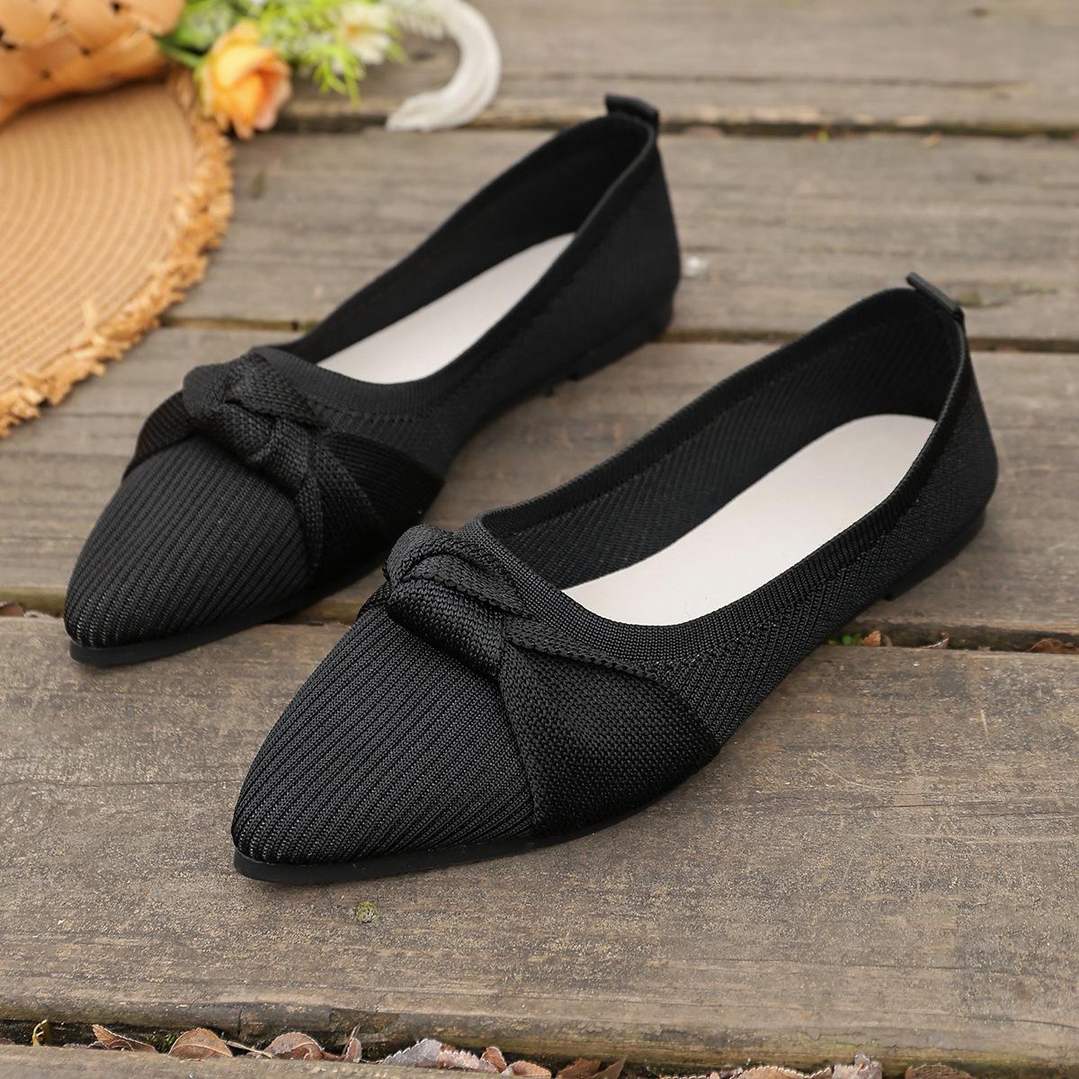 

Autumn foreign trade large size single shoes women s 2025 new Korean version pointed head one pedal flat bottom shallow mouth Roman women s shoes 36