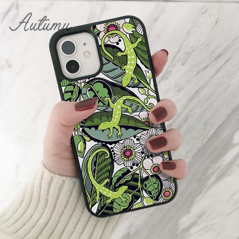 Gecko Lizard Phone Case for iPhone 11 12 13 14 Pro Max mini X XR XS SE 2020 5 6S 7 8 Plus Samsung Galaxy S21 S22 Cover shell