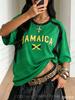 2026 Giamaica Nuova Maglia da Calcio Moda Streetwear Grafica 3D Festa Vacanza Teey2k Top Estivo T-Shirt da Donna
