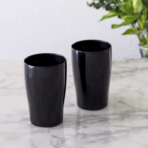 Atlas Antibacterial Tumbler, 300ml, Black, Pair, Vacuum Insulated, Zinc Oxide, Ceramic Coating, Shinx ASTK-300BK2P