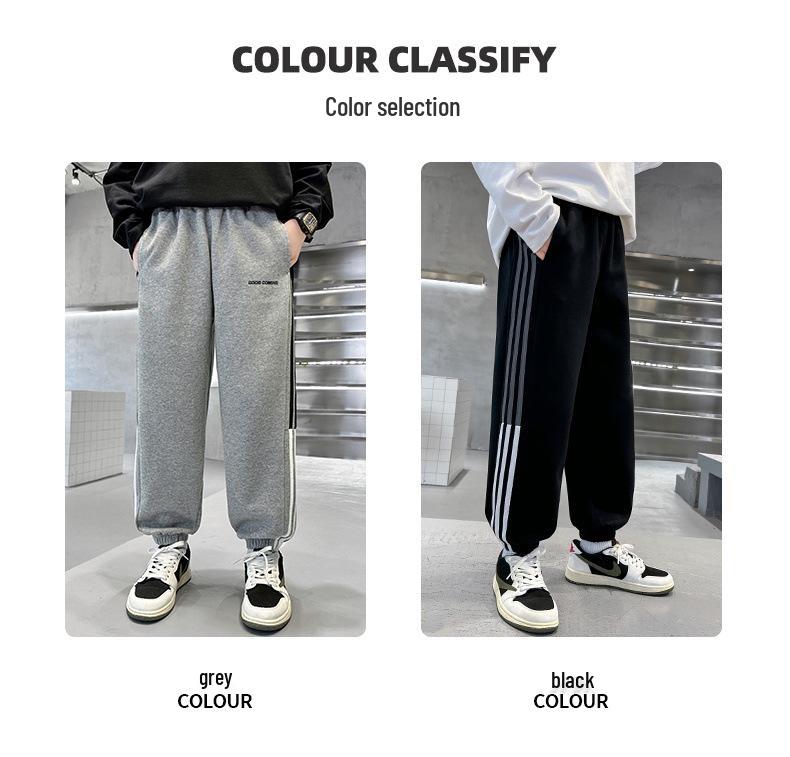 Spring & Autumn 2023 Boys' Casual Korean-Style Sports Pants - Available In Medium and Large Sizes