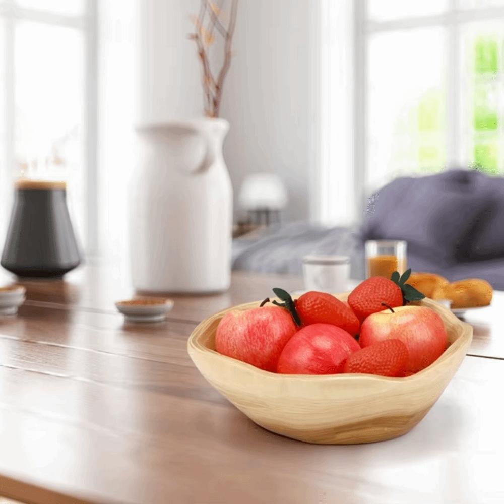 Natural Material Fruit Tray Polished Serving Bowl Creative Food Mixing Bowl  Vegetable