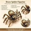 Creative Brass Spider Figurine Miniature Copper Insect Desktop Decor Vintage Tea Pet Craft Collection