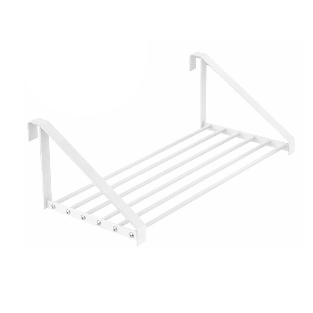 Space Saving Iron Shoe Drying Rack Wall Mounted Hanging Clothes Rack Railings Windowsill