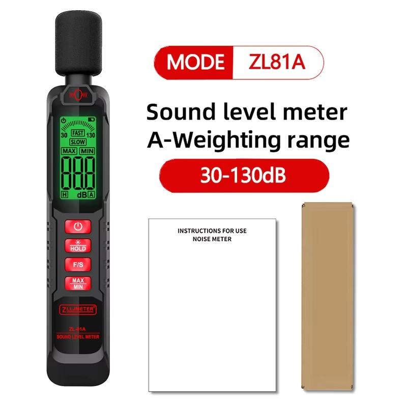 Digital Handheld Sound Level Meter Noise Measuring Instrument DB Metro 30~130dB Audio Measuring Device for Environmental Monitor