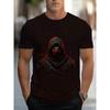 Summer Fashion Comfortable Loose Large T-shirt Portrait 3D Printed Casual Breathable Sports Versatile Round Neck Short Sleeved Men's T-shirt